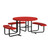 Leisure Craft Expanded Metal 46" ADA Round Tables - Red