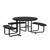 Leisure Craft Expanded Metal 46" ADA Round Tables - Black