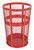 Vestil TR-MXR-48-RD Red Expanded Metal Trash Can