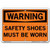 Vestil Warning Safety Shoes Must Be Worn