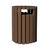 Vestil TR-PRRC-33-BN 33 Gallon Round Trash Receptacles with Raincap Brown