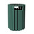 Vestil TR-PRRC-33-GN 33 Gallon Round Trash Receptacles with Raincap Green