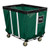 Permanent Liner Vinyl Basket Truck with Wire Base - 6 Bushel Green