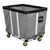 Permanent Liner Vinyl Basket Truck with Wire Base - 8 Bushel Gray Permanent Liner Vinyl Basket Truck with Wire Base - 8 Bushel Gray