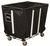 Permanent Liner Vinyl Basket Truck with Wire Base - 14 Bushel Black