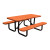 Leisure Craft T6XPP-PERF Standard Perforated Picnic Table | Material Flow  Orange