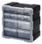 Quantum PDC-12BK Plastic Drawer Cabinets with 12 Drawers