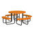 Leisure Craft Expanded Metal 46" Round Tables - Orange