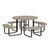 Leisure Craft Expanded Metal 46" Round Tables - Beige