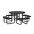 Leisure Craft Expanded Metal 46" Round Tables - Black