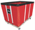 Heavy Duty Liner Basket Trucks with Wood Base - 18 Bushels in Red