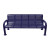 U-Leg Perforated Bench in Navy