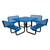 Leisure Craft 46 Inch Square Table with Bench Seats