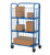 Foldable/Nestable Roller Container 3 Shelves 34" x 18" x 59"