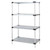 Quantum Galvanized Steel Solid Shelving Starter Kits - 4 Shelves 86 Inch High