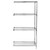 Quantum Genuine Wire Shelving Stainless Steel Add-On Kit 4 Shelves 54 Inch High