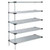 Quantum Galvanized Steel Solid Shelving Add-On Kits - 5 Shelves 54 Inch High