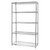 Quantum Genuine Wire Shelving Stainless Steel Starter Kit - 5 Shelves 74 Inch High