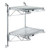 Quantum Post Wall Mount Cantilever Units 2 Tier Chrome