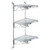Quantum Post Wall Mount Cantilever Units 3 Tier Chrome