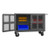 Durham PJ-2448-LP-95 Double Sided Maintenance Cart with Louvered Panels