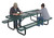 Vestil PT-MX-3096-GN Rectangular Steel Mesh Picnic Table 96" Length Green