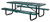 Vestil PT-MX-3096-GN Rectangular Steel Mesh Picnic Table 96" Length Green
