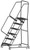 Standard Rolling Ladders with Handrails Abrasive Mat Tread