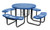 Round Steel Mesh Picnic Table 46" Diameter Blue
