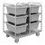 Durham Stainless Steel Tub Rack Cart with 6 Bins