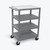 LUXOR BC45 Four Flat Shelf Plastic Cart in gray