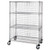 Quantum Chrome 3 Sided 4 Shelf Enclosure Cart with Panels