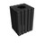 Vestil Square 22 Gallon Economy Trash Receptacles TR-PSQ-22-BK-BK Black