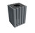 Vestil Square 22 Gallon Economy Trash Receptacles TR-PSQ-22-BK-CH Charcoal