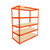 Material Flow Orange Bulk Rack - 5 Shelf Units - Particle Board