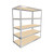 Silver Bulk Rack - 5 Shelf Units - Particle Board