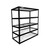Material Flow Black Bulk Rack - 5 Shelf Units - Wire Shelves