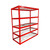 Material Flow Red Bulk Rack - 5 Shelf Units - Wire Shelves
