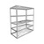 Material Flow Silver Bulk Rack - 5 Shelf Units - Wire Shelves