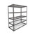 Material Flow Gray Bulk Rack - 5 Shelf Units - Wire Shelves