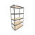 Gray Bulk Shelving - 5 Shelf Units - Particle Board  Material Flow