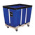 Vinyl Basket Trucks with Wood Base - 6 Bushel - Blue - Permanent Liner