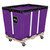 Vinyl Basket Trucks with Wood Base - 6 Bushel - Purple - Permanent Liner