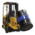 Vestil DCR-205-12-DC Fork Truck Drum Carrier Rotator with 12V DC Battery Powered Rotation in use