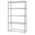 Quantum Genuine Wire Shelving Chrome Starter Kit 5 Shelves 54 Inch High