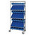 Quantum Slanted Shelf Cart with Bin Holders Combo Cart WRCSL5-74-1848-104220-B