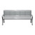 Leisure Craft 6 Ft Long Roll Formed Perforated Bench - Gray