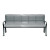 Leisure Craft 6 Ft Long Roll Formed Perforated Bench - Dark Gray