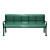 Leisure Craft 6 Ft Long Roll Formed Perforated Bench - Green
