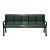 Leisure Craft 6 Ft Long Roll Formed Perforated Bench - Black Green